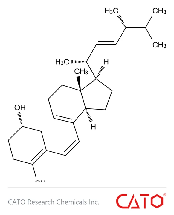 Chemical structure of Previtamin D2 (~90%)