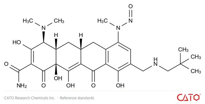 Chemical structure of N-Nitroso N-Desmethyl Omadacycline 1