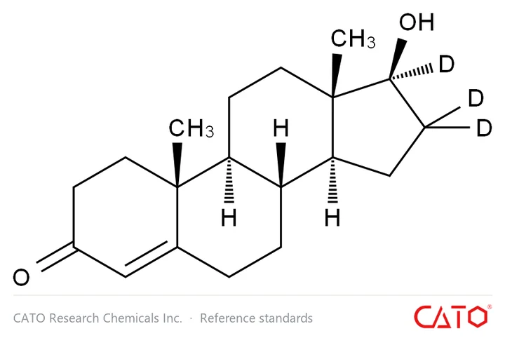 Chemical structure of Testosterone-16,16,17-D3