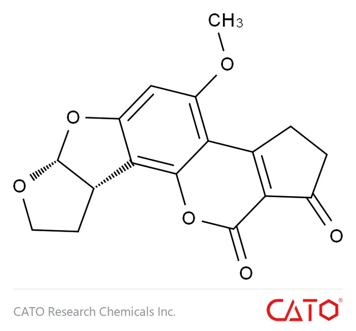 Chemical structure of Aflatoxin B2