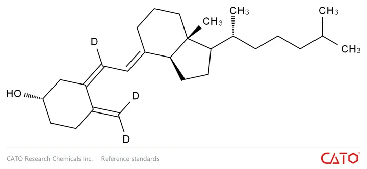 Chemical structure of Vitamin D3-[d3]